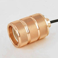 Suspension LED cylindre doré - Luxoria