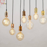 Suspension LED cylindre doré - Luxoria