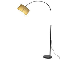 Lampadaire élégant avec abat-jour en tissu suspendu