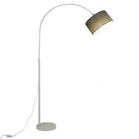 Lampadaire élégant avec abat-jour en tissu suspendu