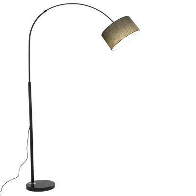 Lampadaire élégant avec abat-jour en tissu suspendu