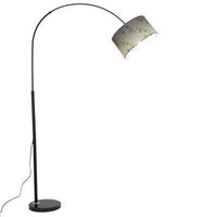 Lampadaire élégant avec abat-jour en tissu suspendu