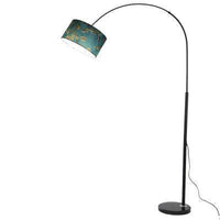 Lampadaire élégant avec abat-jour en tissu suspendu
