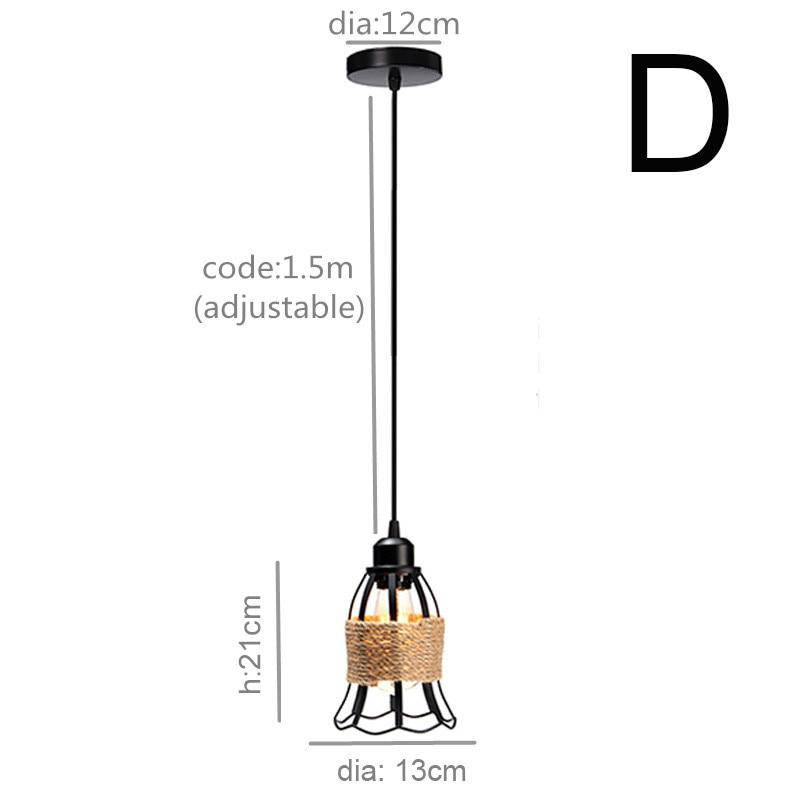 Suspension industriel en métal avec cordage