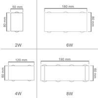 Applique murale LED en aluminium