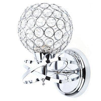 Applique murale dorée antique avec boule en cristal - Éclat de Luxe