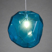 Suspension colorée en verre géométrique