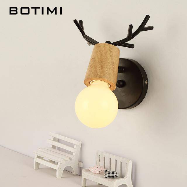 Applique murale en bois : Cerf en noir ou blanc