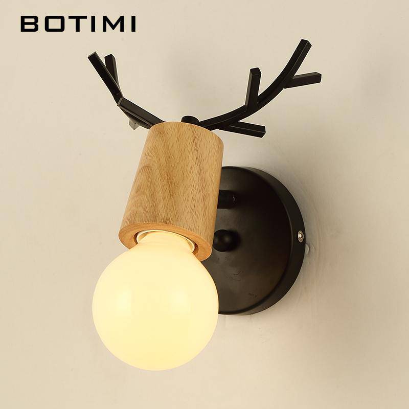 Applique murale en bois : Cerf en noir ou blanc