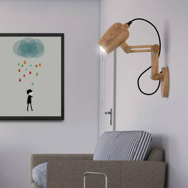 Applique murale LED en bois ajustable: Brandé