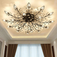 Plafonnier LED Floral en Cristal