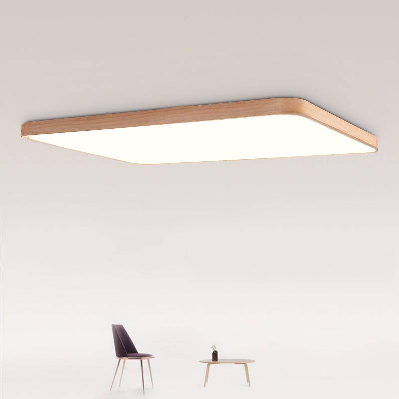 Plafonnier LED Bois Moderne_rectangle