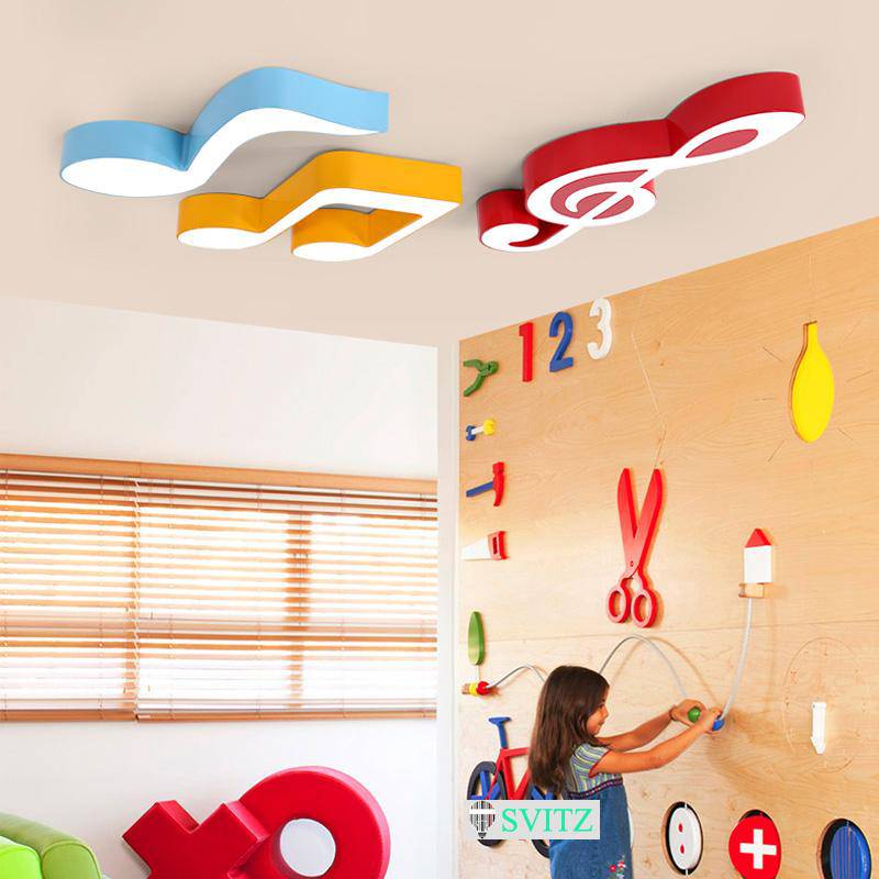 Plafonnier LED Music Notes pour Enfant