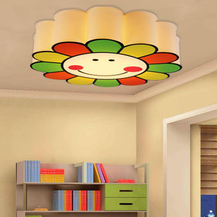 Plafonnier LED Fleurs Souriantes pour Enfants