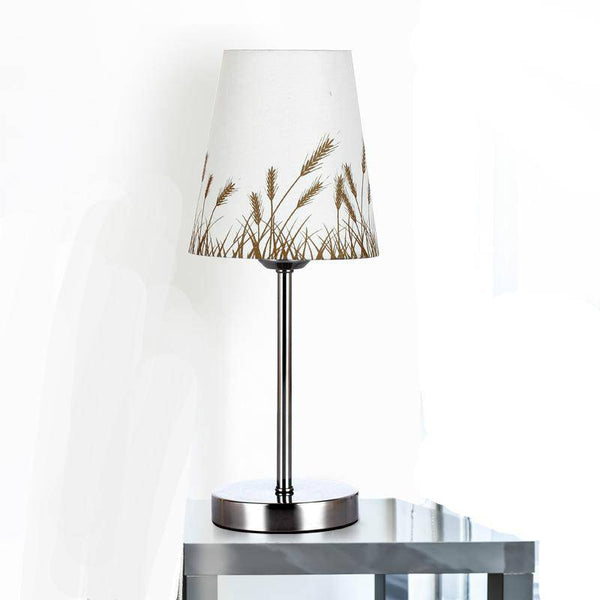Lampe de chevet chromé à motif de blé