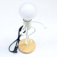 Lampe de table chic en bois et métal