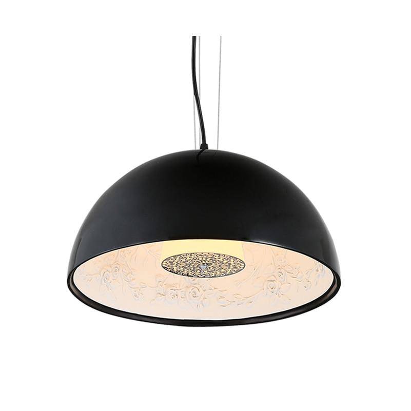 Suspension Florisphère: Demi sphère design avec gravure florale