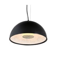 Suspension Florisphère: Demi sphère design avec gravure florale