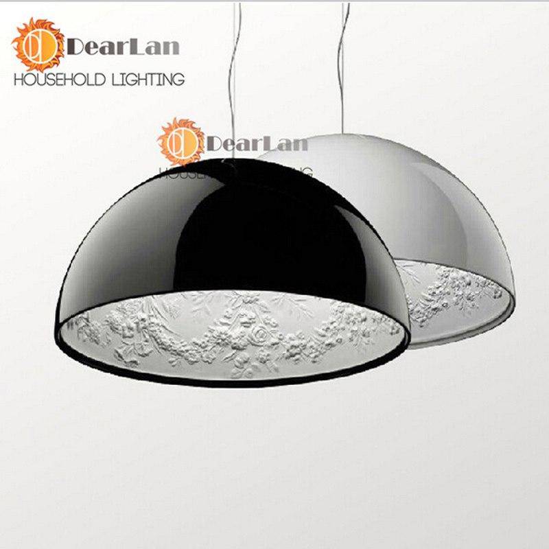 Suspension Florisphère: Demi sphère design avec gravure florale