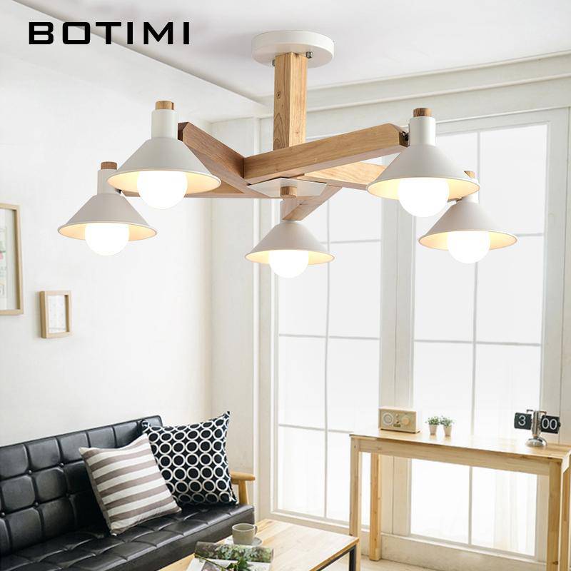 Plafonnier LED Bulbs en bois - Noir ou Blanc