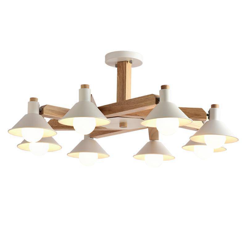Plafonnier LED Bulbs en bois - Noir ou Blanc