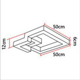 Plafonnier LED 3D Métal Design