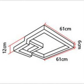 Plafonnier LED 3D Métal Design