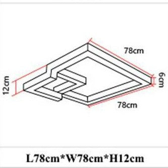 Plafonnier LED 3D Métal Design