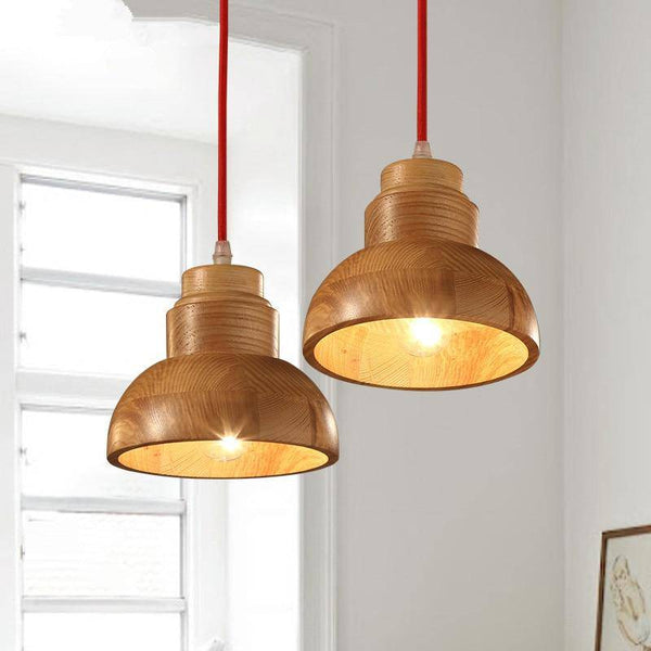 Suspension LED en bois design Craft