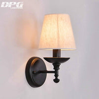 Applique murale LED rustique en tissu
