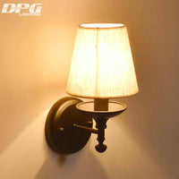 Applique murale LED rustique en tissu