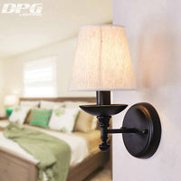 Applique murale LED rustique en tissu