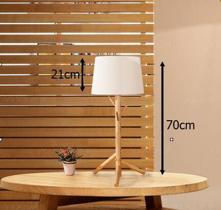 Lampe de chevet arbore bois et tissu