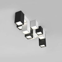 Plafonnier LED Géométrie Rectangulaire Noir et Blanc