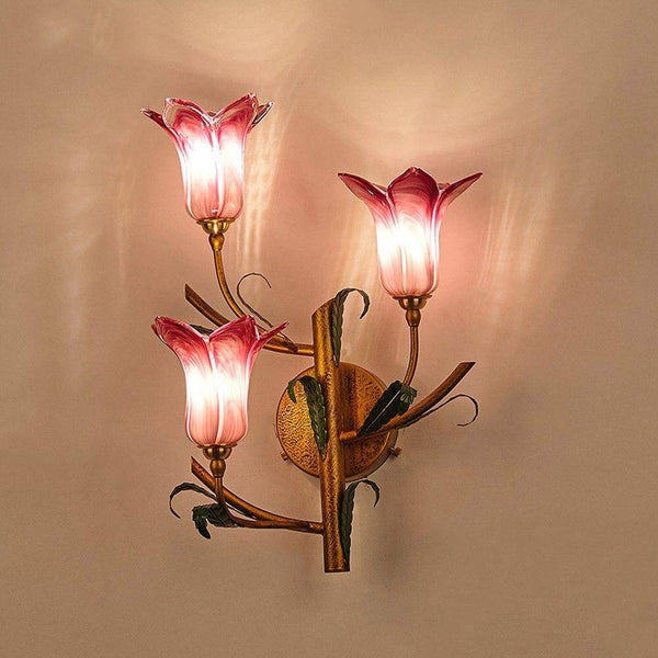 Applique murale LED rustique "Fleur Colorée"