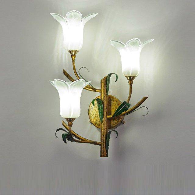 Applique murale LED rustique "Fleur Colorée"