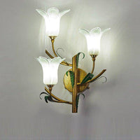 Applique murale LED rustique "Fleur Colorée"