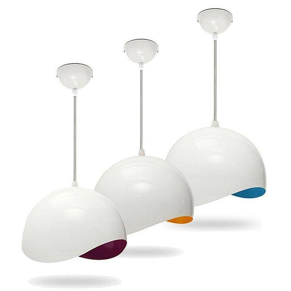Suspension Eggshell - Blanc et Intérieur Coloré