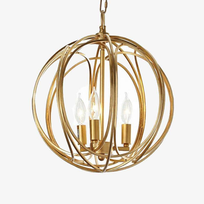 Suspension LED design en boule métal avec ampoules rétro Lewin
