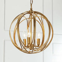 Suspension LED design en boule métal avec ampoules rétro Lewin
