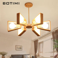 Lustre en bois à LED ajustable WoodLux.