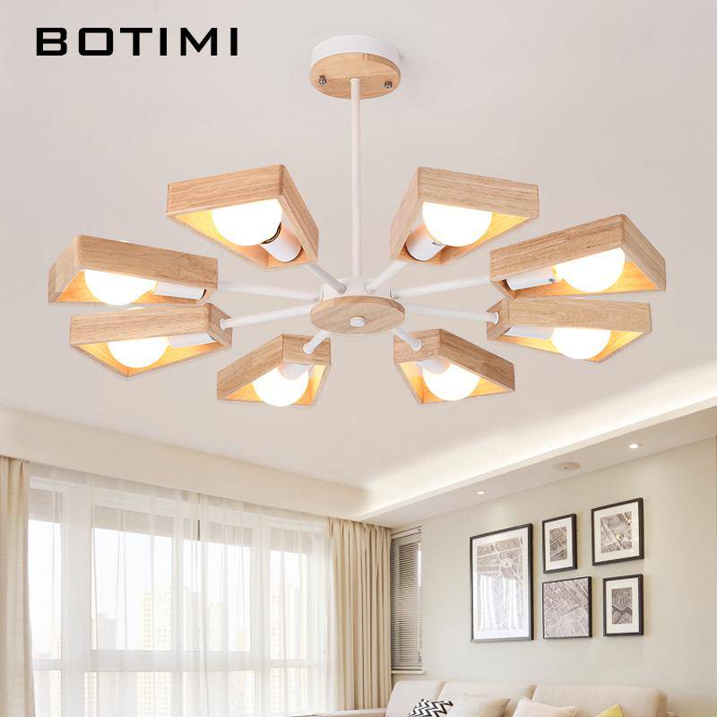 Lustre en bois à LED ajustable WoodLux.
