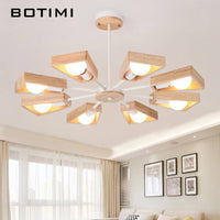 Lustre en bois à LED ajustable WoodLux.