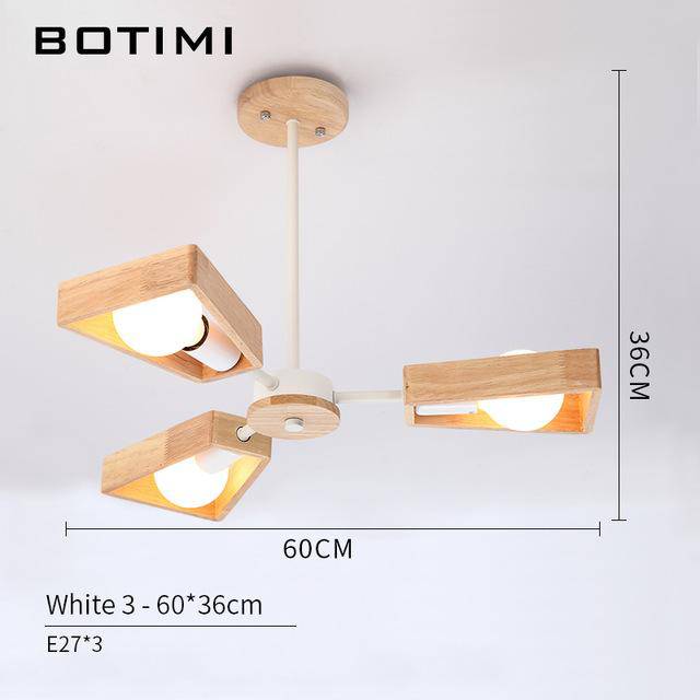 Lustre en bois à LED ajustable WoodLux.
