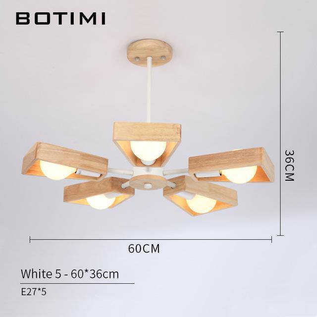 Lustre en bois à LED ajustable WoodLux.