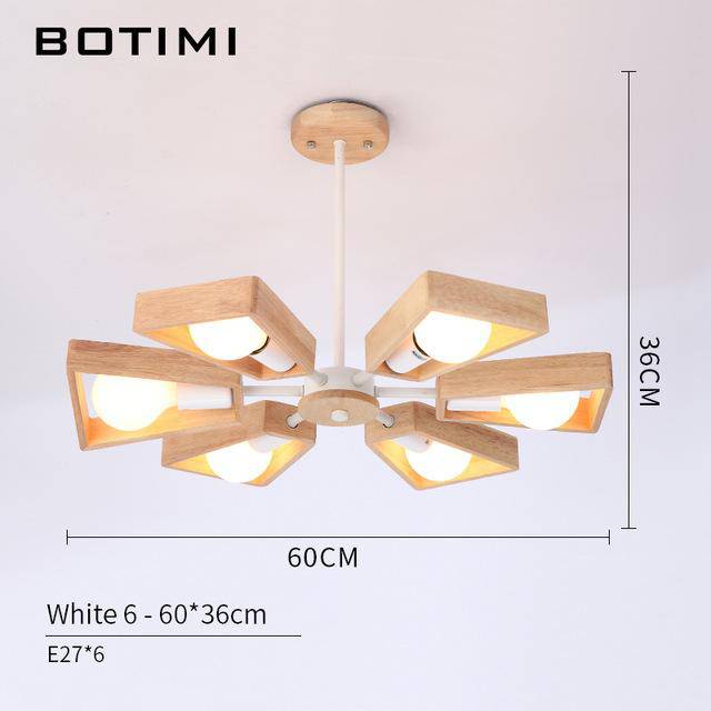 Lustre en bois à LED ajustable WoodLux.