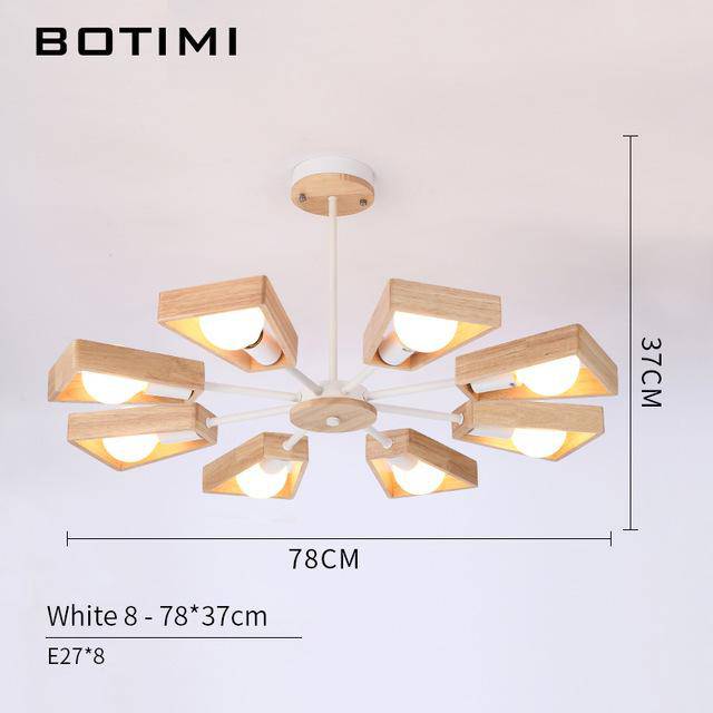 Lustre en bois à LED ajustable WoodLux.