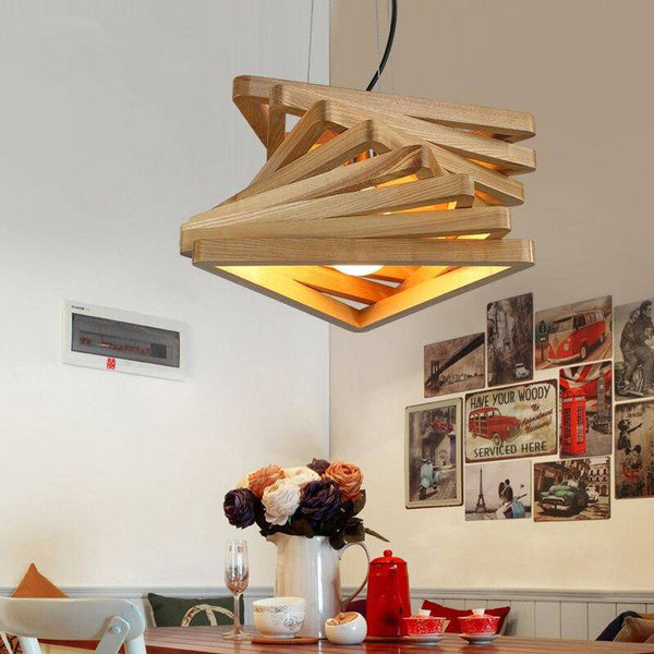 Lustre en bois FruitTriangles