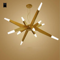 Lustre à LED en bois Contemporary