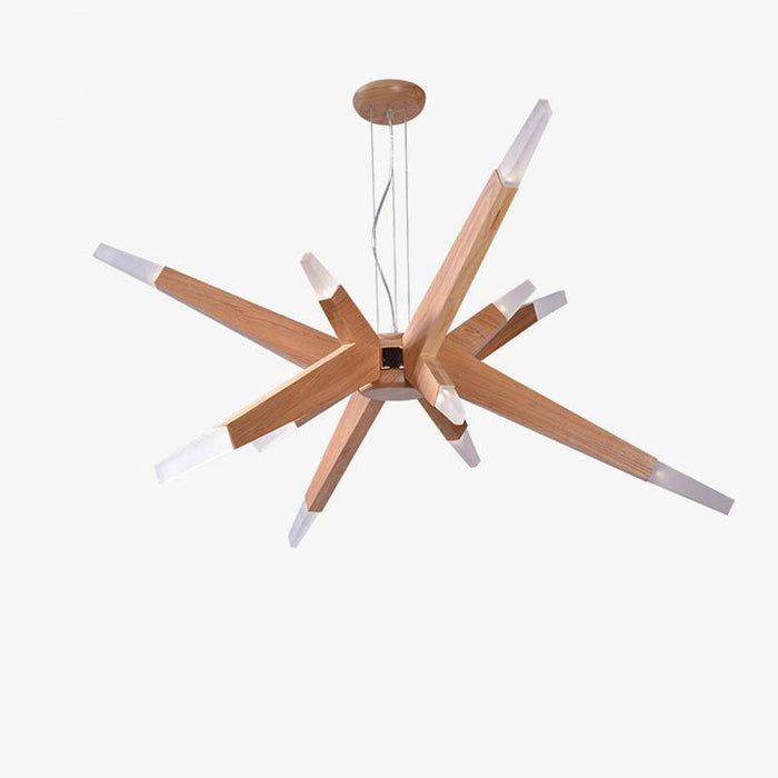 Lustre à LED en bois Contemporary
